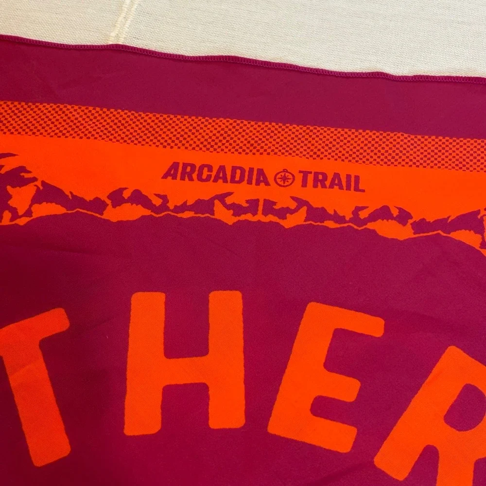 Arcadia Trail Dog Bandana Purple Orange Out There Mountain Graphic L/XL